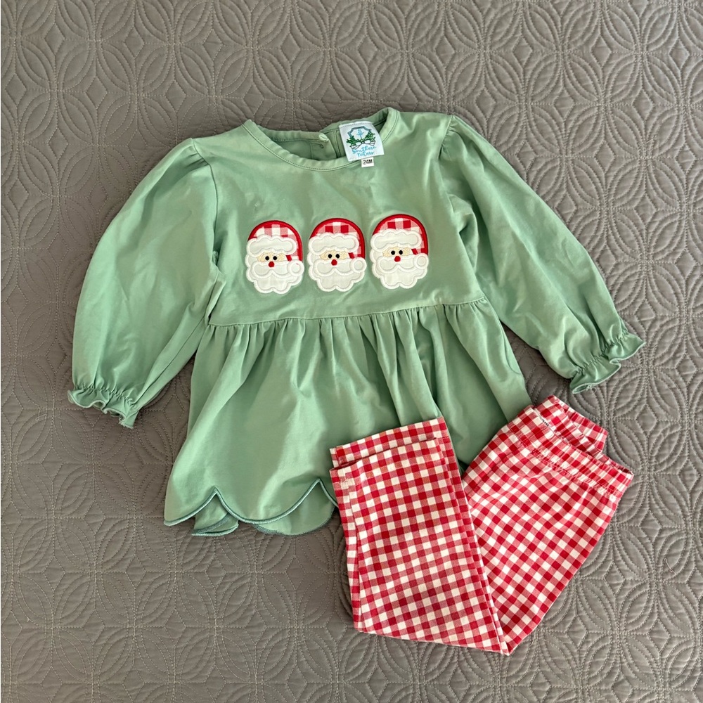 Santa appliqué Christmas set